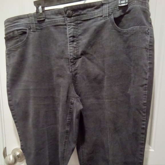 Chico's Denim - Chicos So Slimming Plus Size 3 (16) Black Straight Leg Denim Blue Jeans